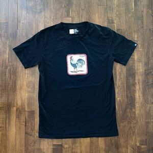 Goorin Bros Black Short-Sleeve Tee with Rooster Patch